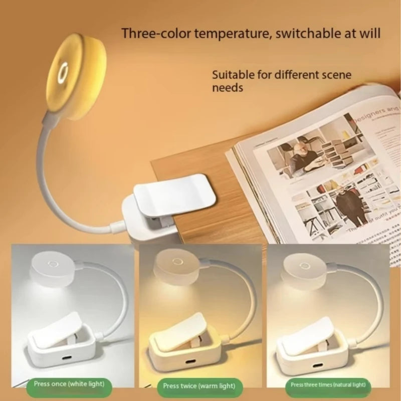 Lampe de lecture à pince rechargeable